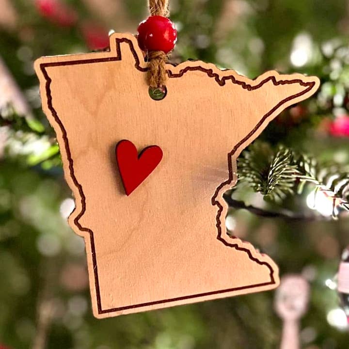 Where Does Your Heart Dwell - State Christmas Ornament for wholesale by CB&CO