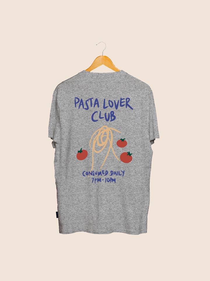 SNOC – wholesale Screen printed t-shirt – unisex – PASTA LOVER CLUB T-SHIRT