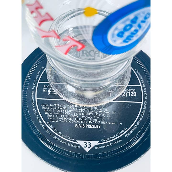 Popsters – wholesale Coasters – Elvis Presley record label coaster. Popsters2