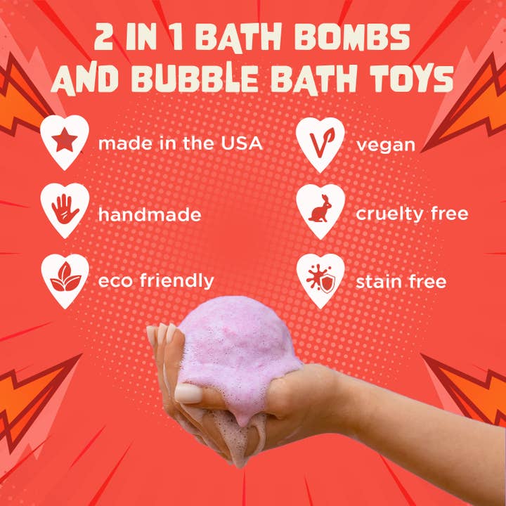 Two Sisters Spa - Wholesale Bath Bomb/Fizz - Superhero Kids Bath Bombs Gift Set with Toys Inside – 1 Pack3