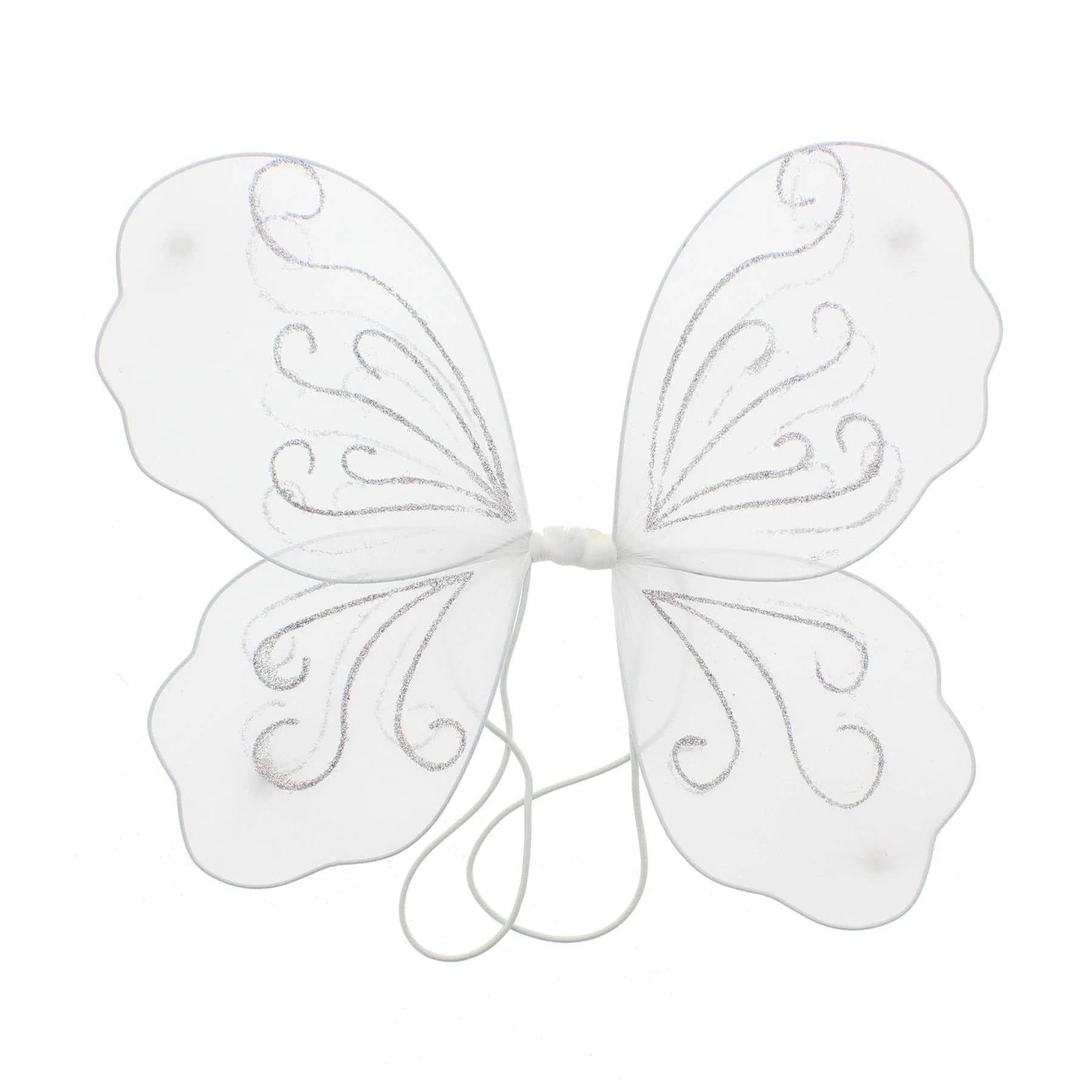 Topkids Accessories – wholesale Costume – Child – Angel Wings Fairy Butterfly Pixie Tinkerbell Fancy Dress Outfit Girls Dressing Up Costume Baby Toddler Kids Childs Small Tiny Mini Toy Fairywings Set Glitter12