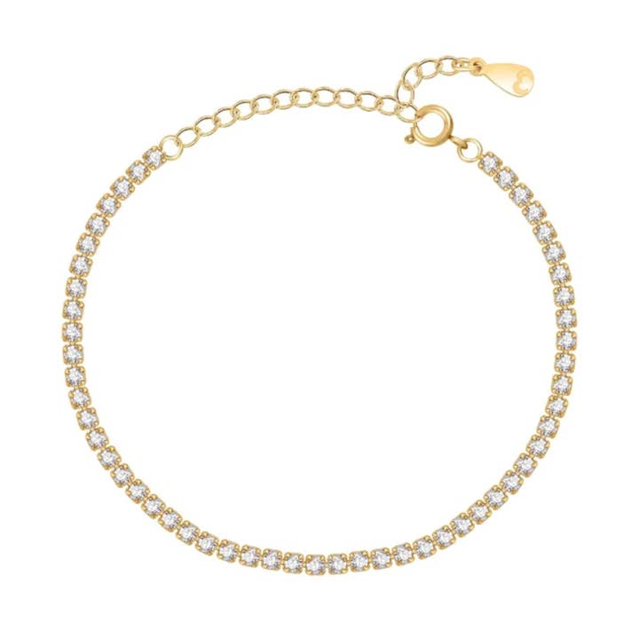 GULDBELAGT KRYSTALARMBÅND for engroshandel hos Destellos Mediterranean Jewels