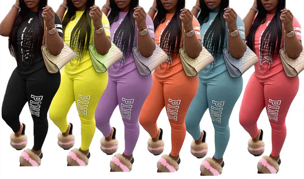 MB Fashion Wholesale - Vente Ensemble haut et pantalon (PAS d'intérieur) - Femme - Lot de 2 t-shirts et pantalons de jogging MB FASHON 3597R2