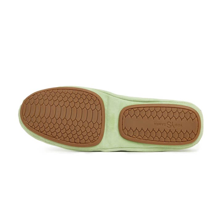 Cool Matcha Green Ballerine Pliable Samara en Daim Matcha en vente sur Faire