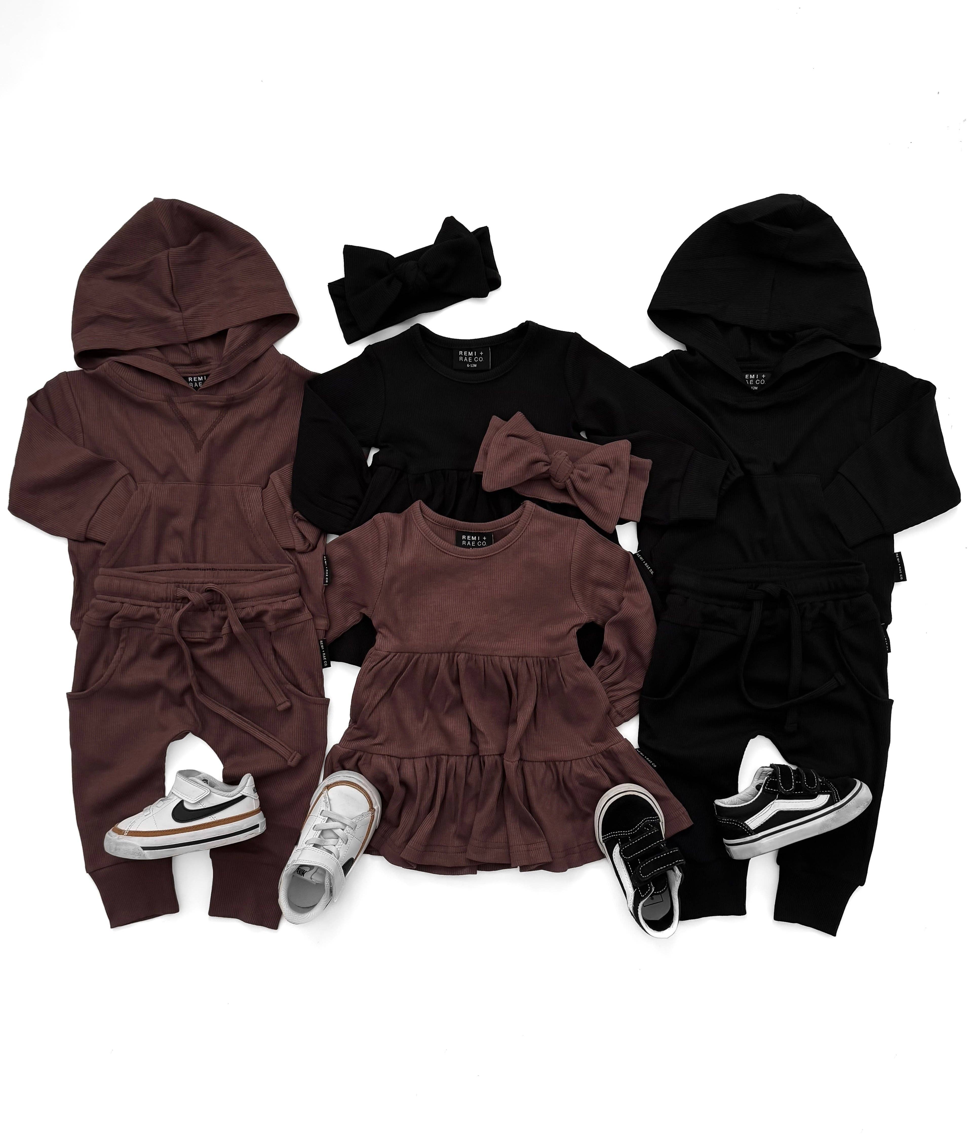 Remi + Rae Co. - Wholesale Hoodie - Kids - BAMBOO RIBBED HOODIE - COCOA4
