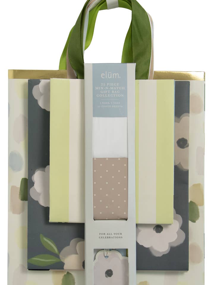 Gift Bags, 25 Piece Mix-N-Match Gift Bag Collection for wholesale by Elum Designs