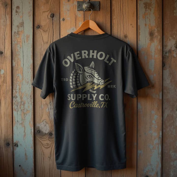 T-shirt OSC-108 "Lightning Dillo" pour la vente par Overholt Supply Co.