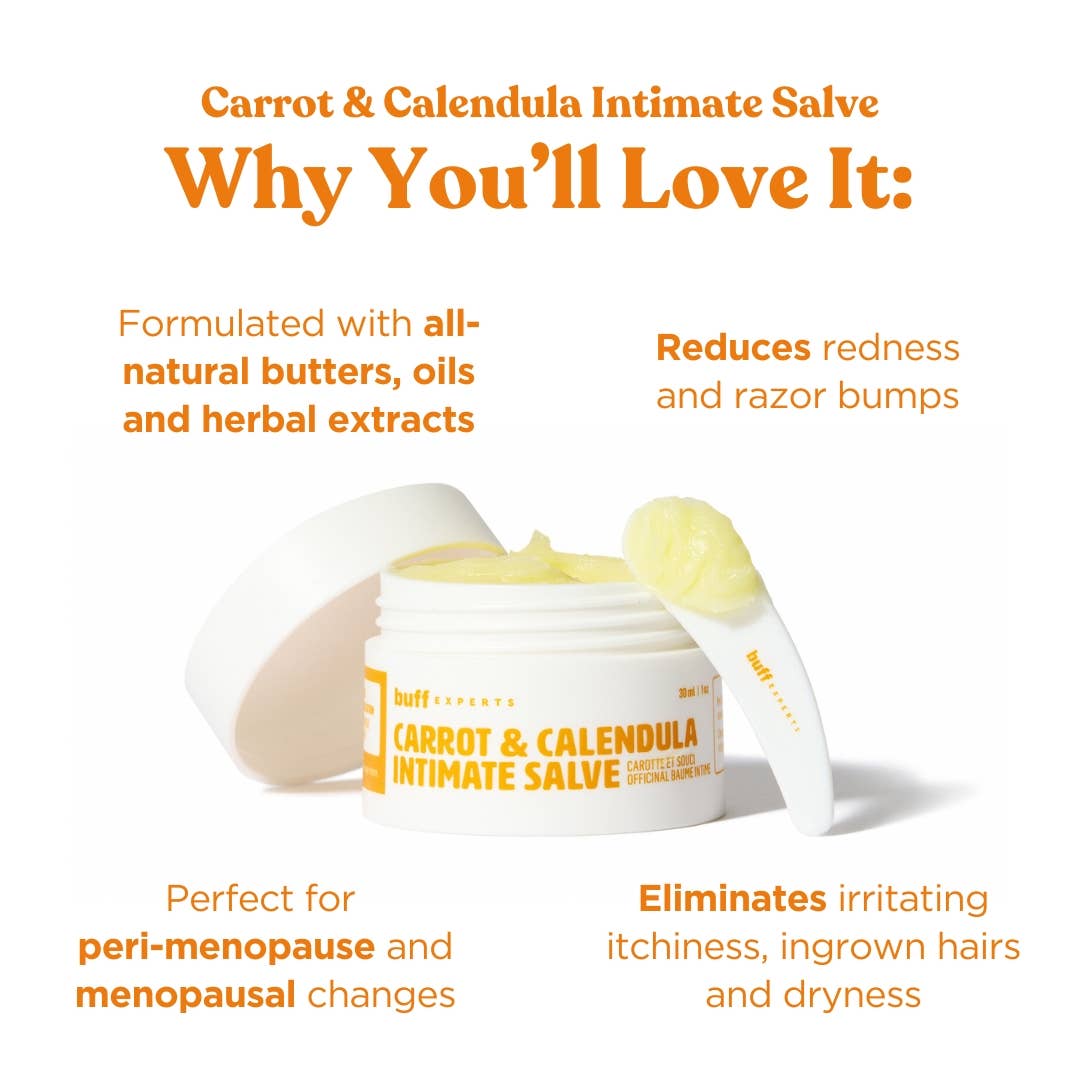 Buff Experts - 🇨🇦 - Wholesale Intimate Cleanser/Wipe - Carrot & Calendula Intimate Salve - Beegan Vulva Moisturizer3