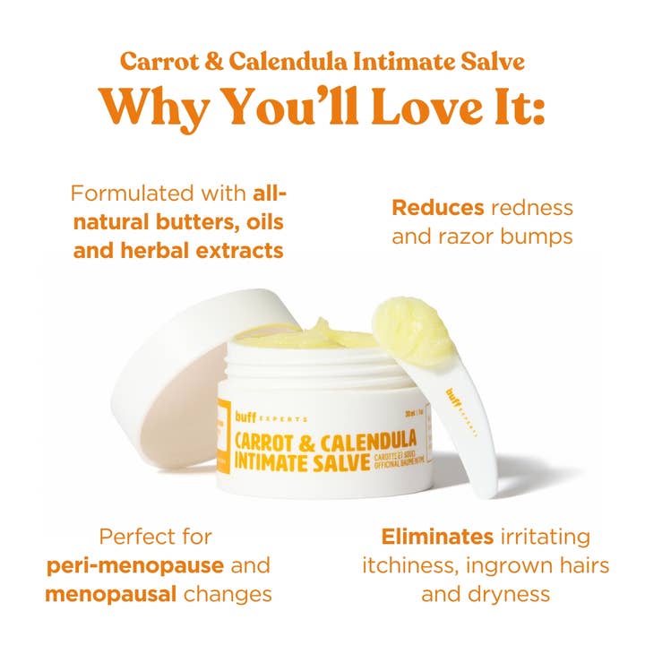 Buff Experts - 🇨🇦 - Wholesale Intimate Cleanser/Wipe - Carrot & Calendula Intimate Salve - Beegan Vulva Moisturizer3