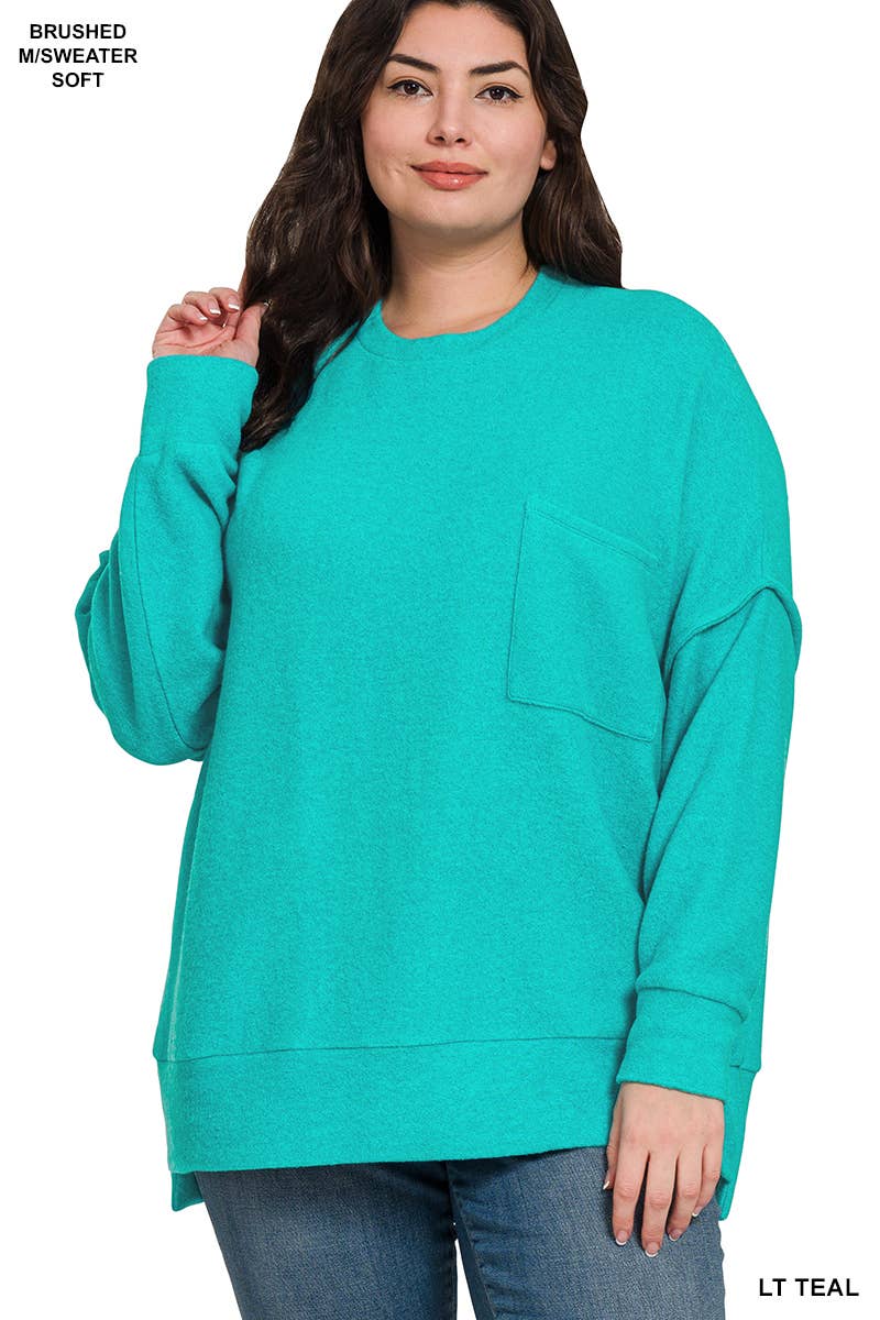 42POPS - Vente Pull en maille – femme - ..Plus Pull Oversize Mélangé Brossé10
