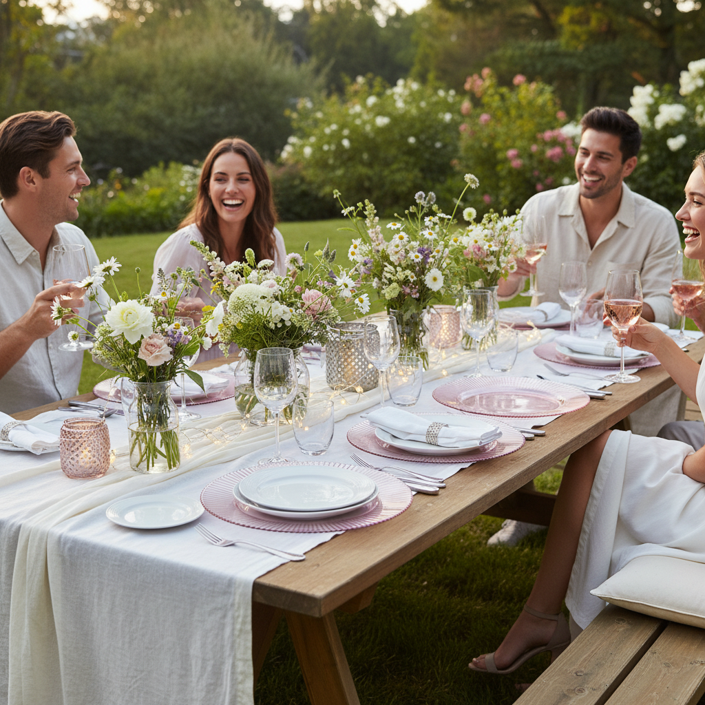 Kadra Kitchenware - Wholesale Charger Plate - Vikko - Decor, Forest, Ribbed Glass Charger, Pink, 13"2