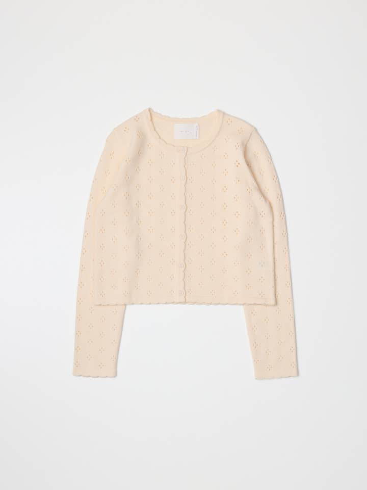 MOD REF - Wholesale Cardigan - Women's - The Carmela Cardigan | Scalloped Pointelle Cardigan19