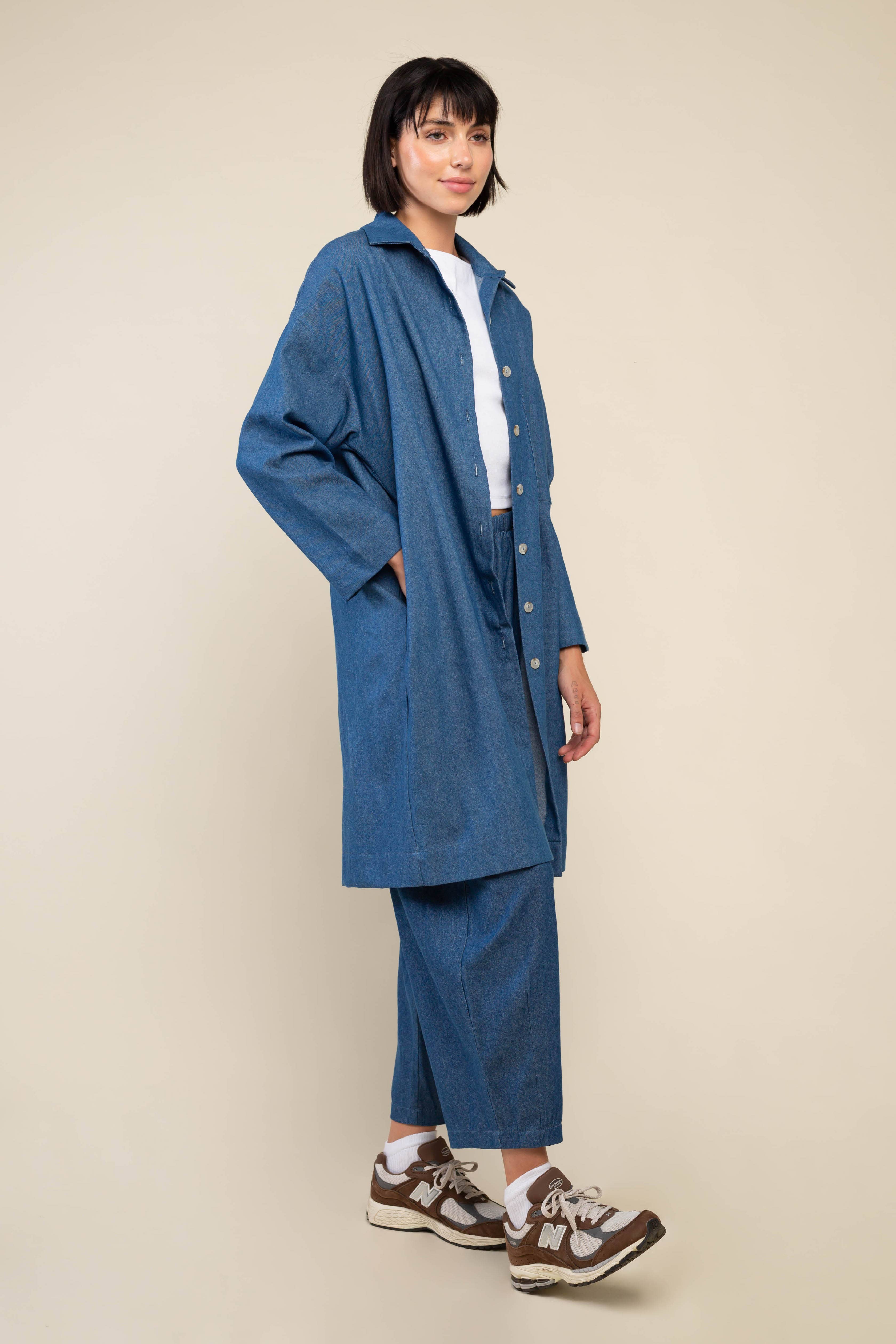 NLT - Wholesale Shirt Jacket/Shacket - Women's - Esme Denim Chore Overshirt1