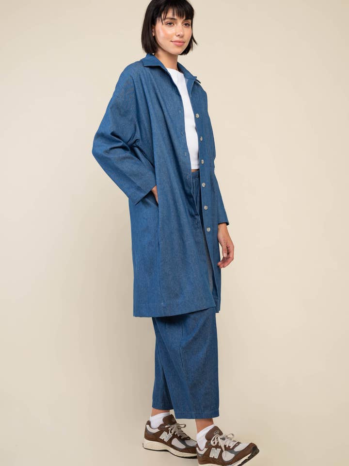 NLT - Wholesale Shirt Jacket/Shacket - Women's - Esme Denim Chore Overshirt1