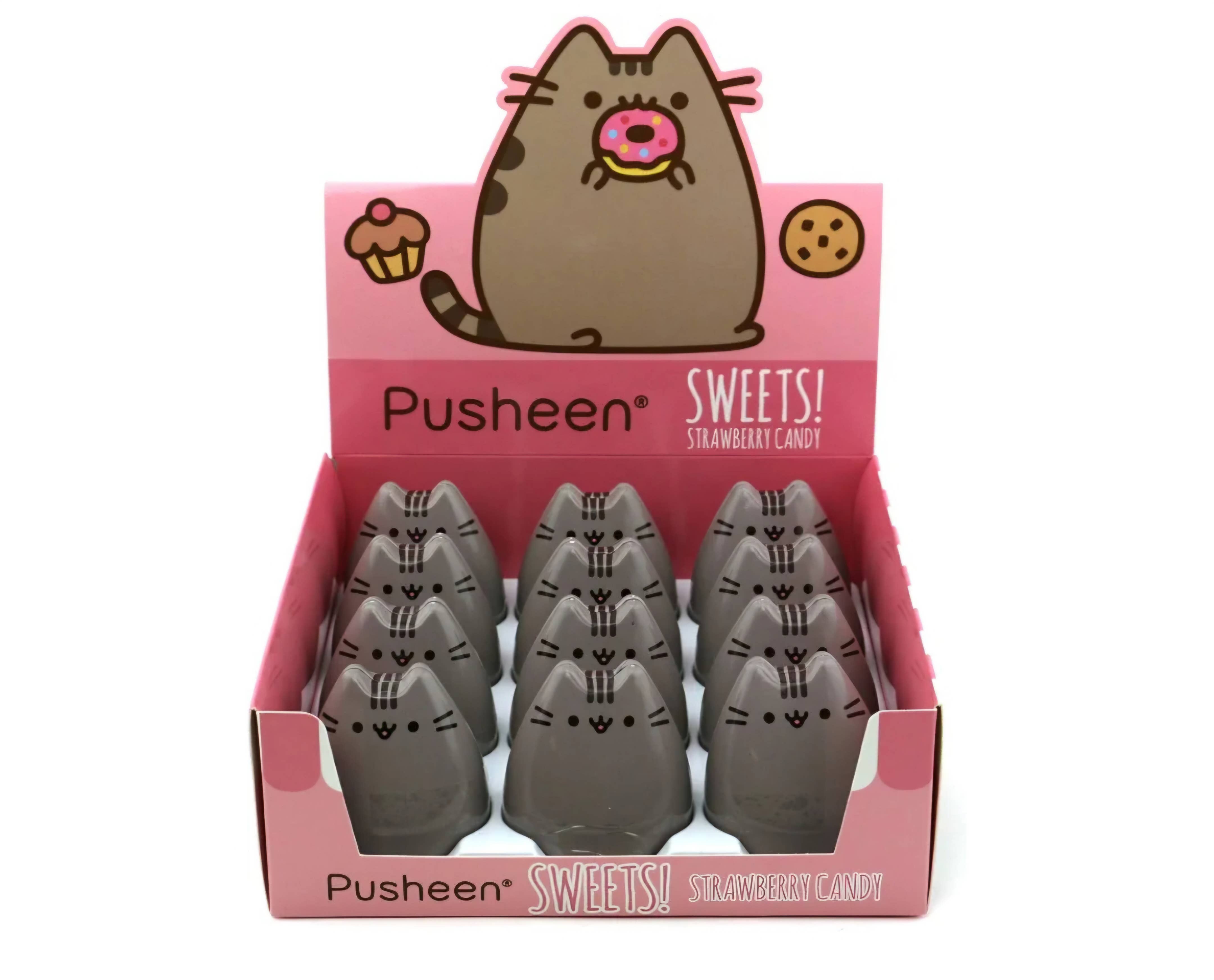 Majestic Wholesale - Wholesale Hard Candy - Pusheen Sweets Strawberry Candy – 1.5oz Tin, 12ct0