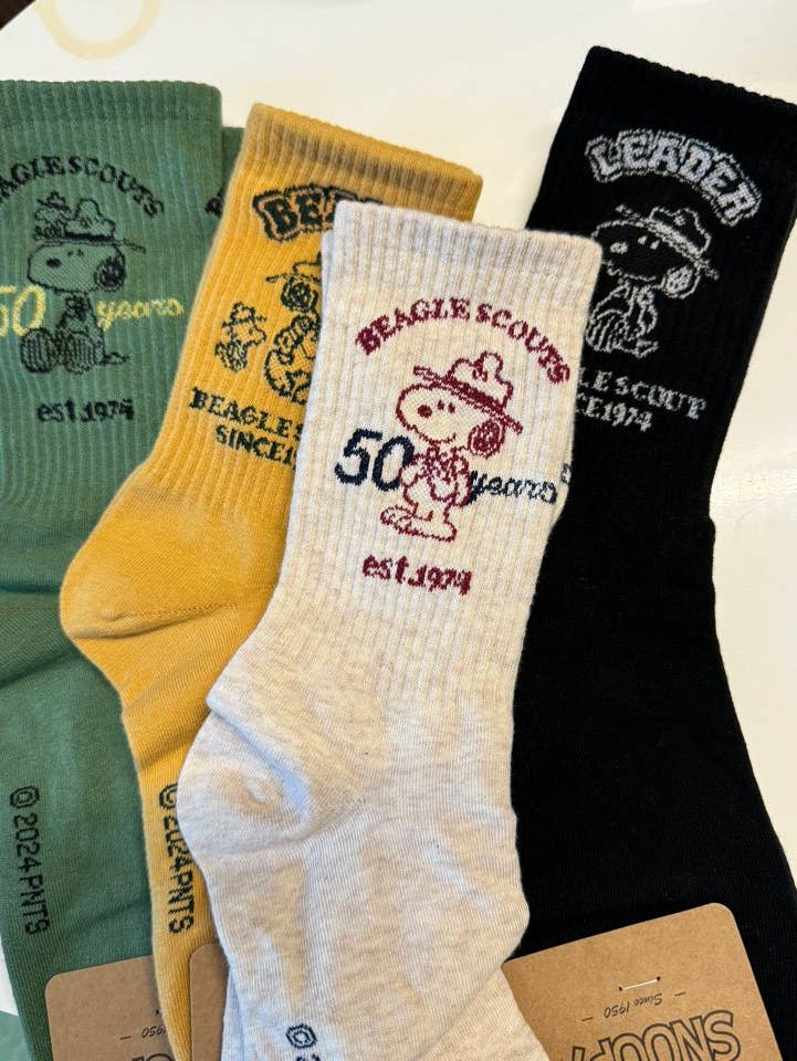 K-Wonderland - Wholesale Sokken - Uniseks - Peanuts Snoopy Scout 50e Jubileum enkelsokken12