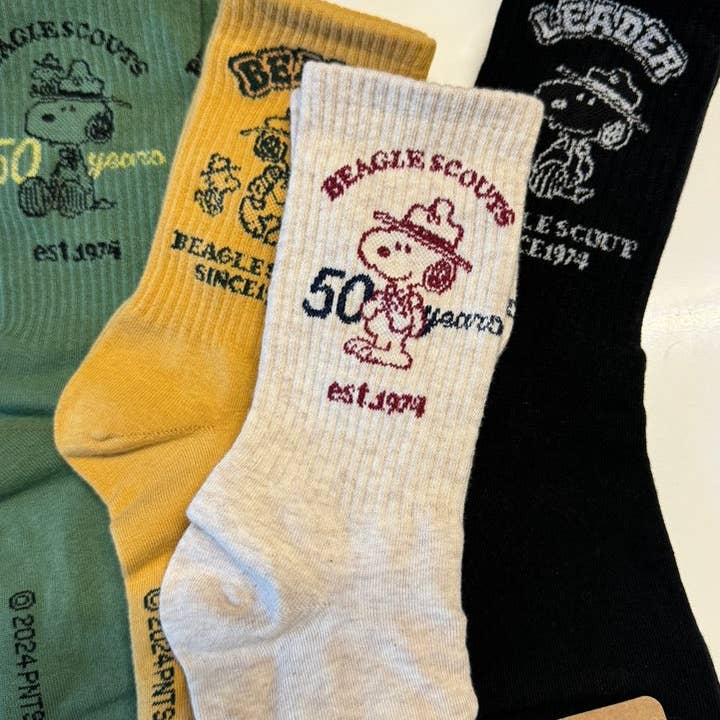 K-Wonderland - Wholesale Sokken - Uniseks - Peanuts Snoopy Scout 50e Jubileum enkelsokken12