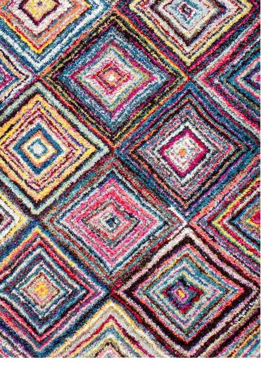 Multicolore Tapis salon CARRE BOUTIK Oeko tex en vente sur Faire3