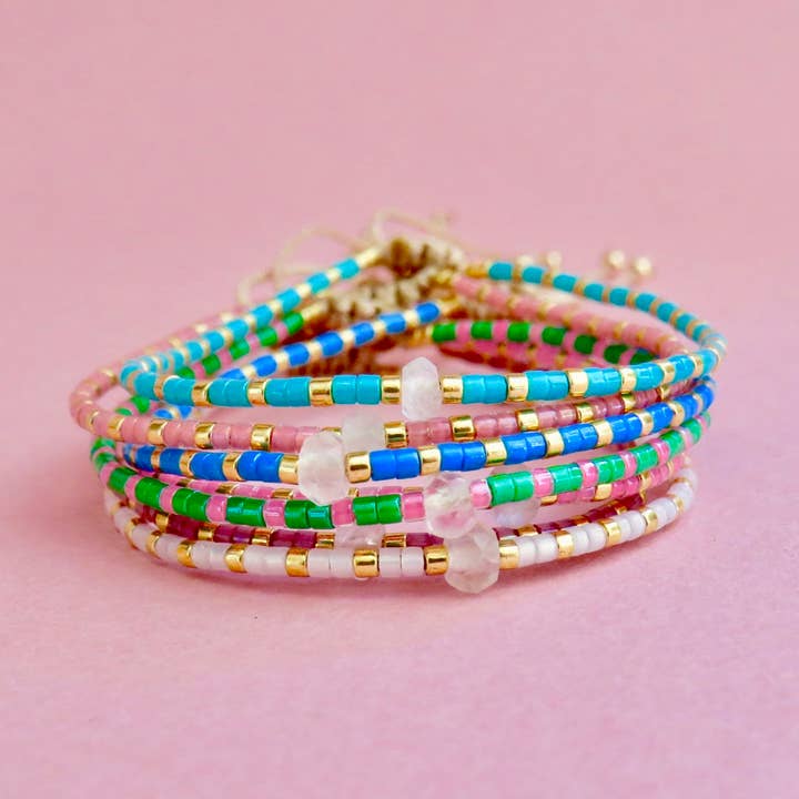 Pulseira Miyuki Rainbow Moonstone por atacado de Rosamariposa