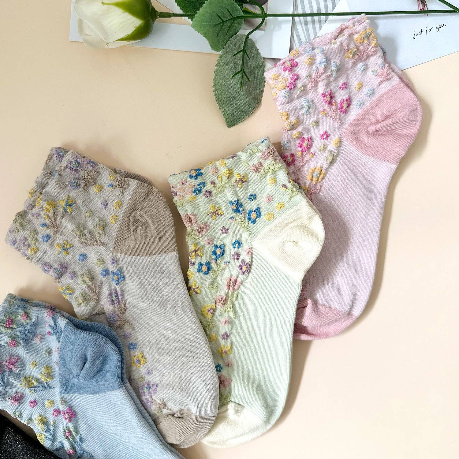 7DAYSSOCKS - Wholesale Socks - Women's - Women's Ankle Harga Garden Flower Socks5