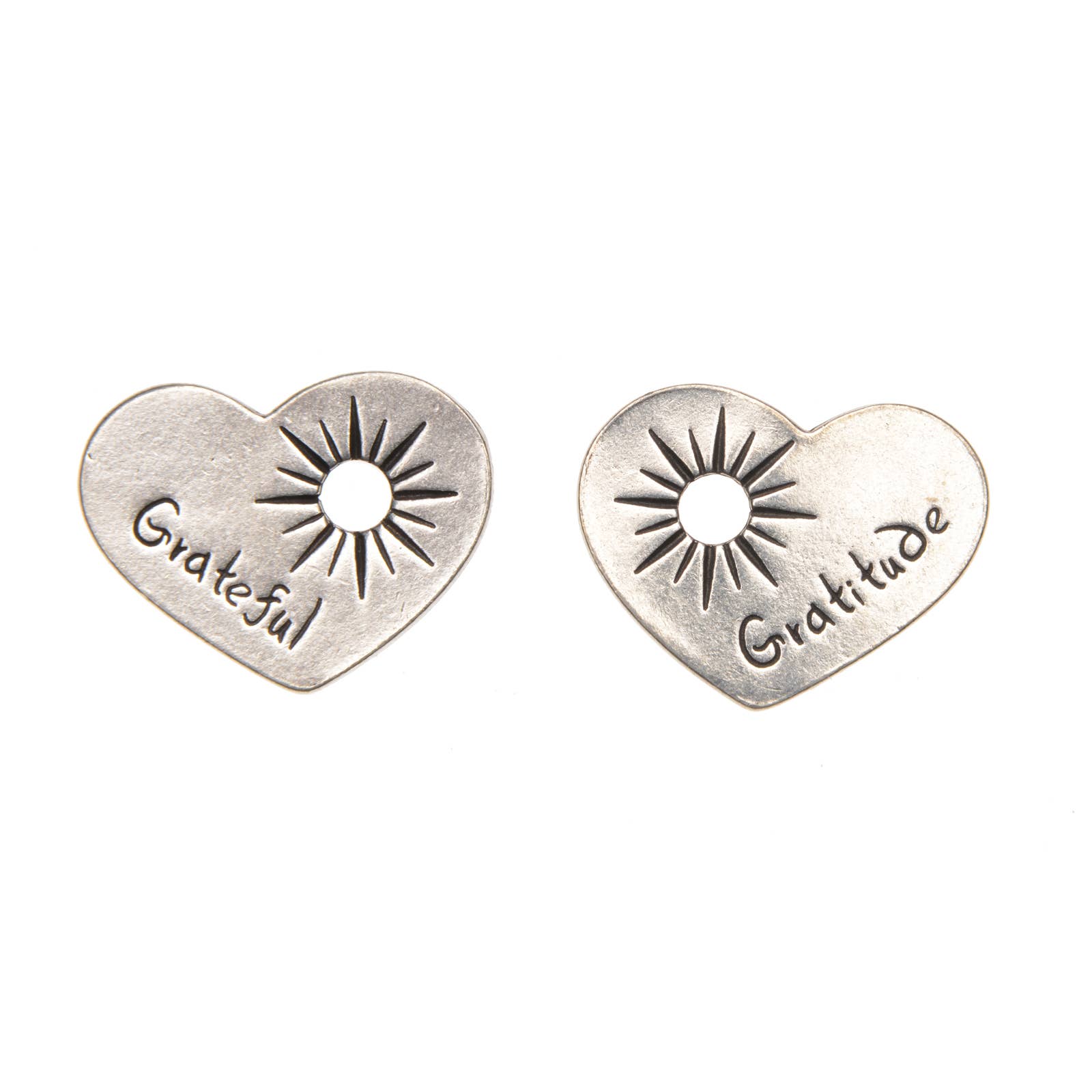 Whitney Howard Designs – wholesale Individual charm/pendant – Gratitude/Grateful Heart Charm Pocket Token Gift1