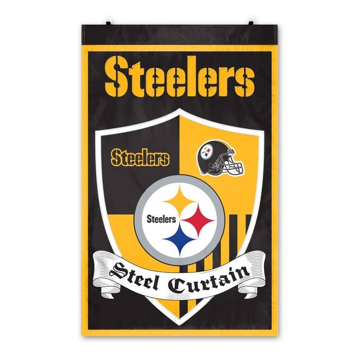 Pittsburgh Steelers Shield Banner for wholesale by Party Animal, Inc.