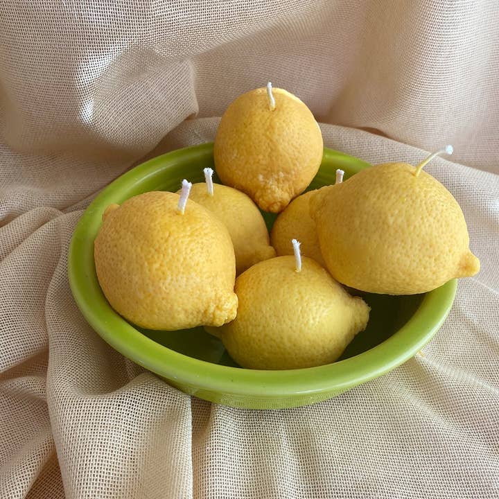 Lemon Candles - 6 Pack for wholesale on Faire