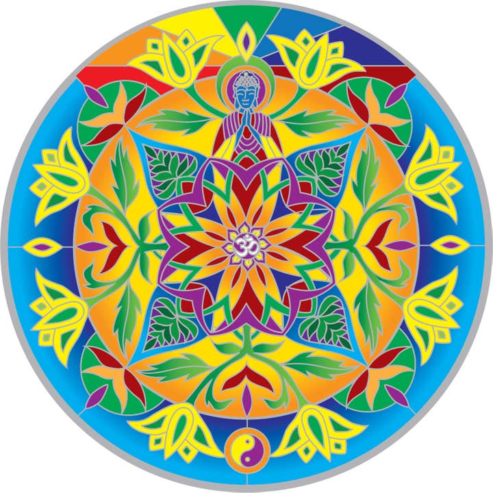 Vedação solar Lotus Buda por atacado de Illumination Mandalas