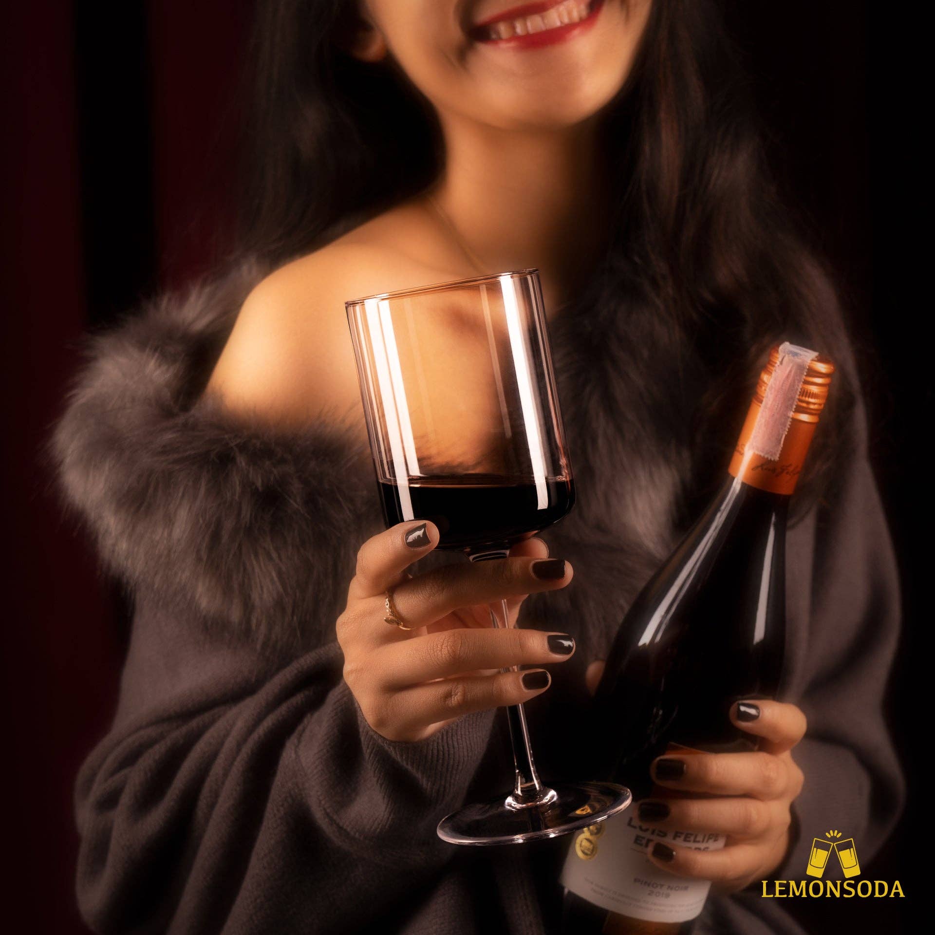 Lemonsoda - Vendita all'ingrosso Bicchieri da vino - Bicchiere da vino in cristallo elegante 450 ml (1 pz)3