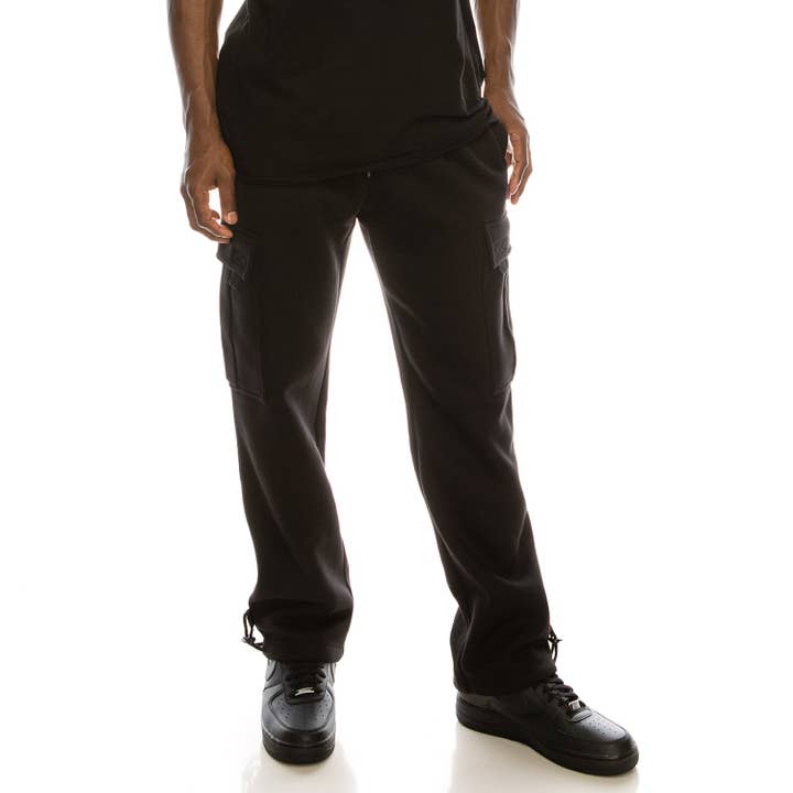 Victorious - Wholesale Pants - Men's - FL77 SOLID FLEECE HEAVYWEIGHT CARGO SWEATPANTS (OPEN PACK)8