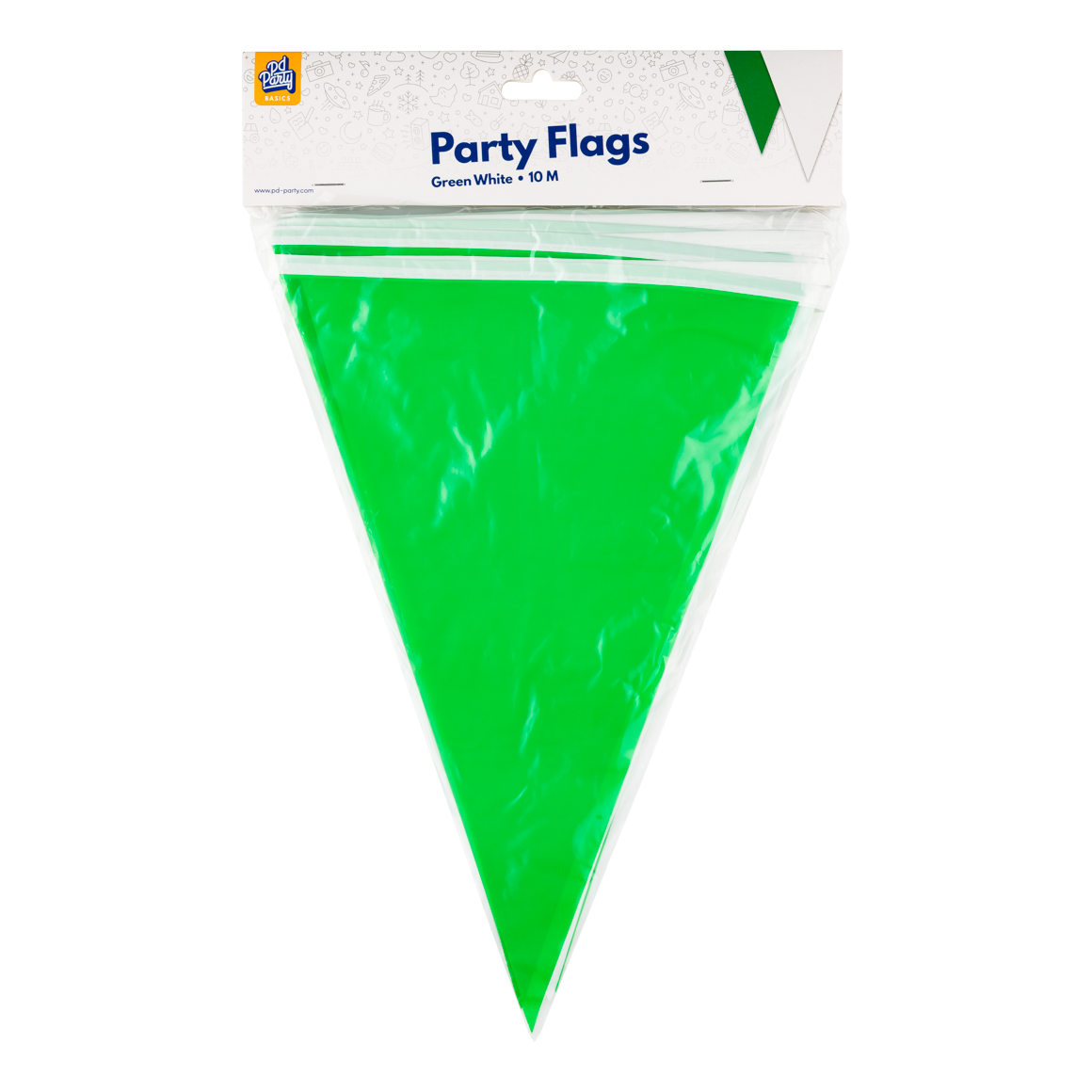 PD Party - Wholesale Party Sign/Banner - Party Flag PE - Green White1