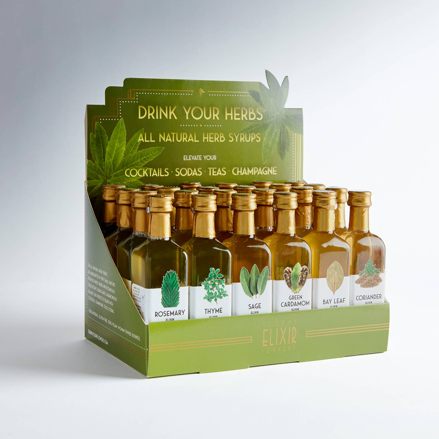 Floral Elixir Co. - Wholesale Cocktail Mix/Syrup - NEW! Drink Your Herbs! 24 Count Herb Elixir Syrups.1