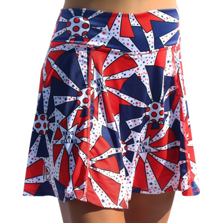 PB Aline Skort United We Dink for wholesale by Pickleball Bella