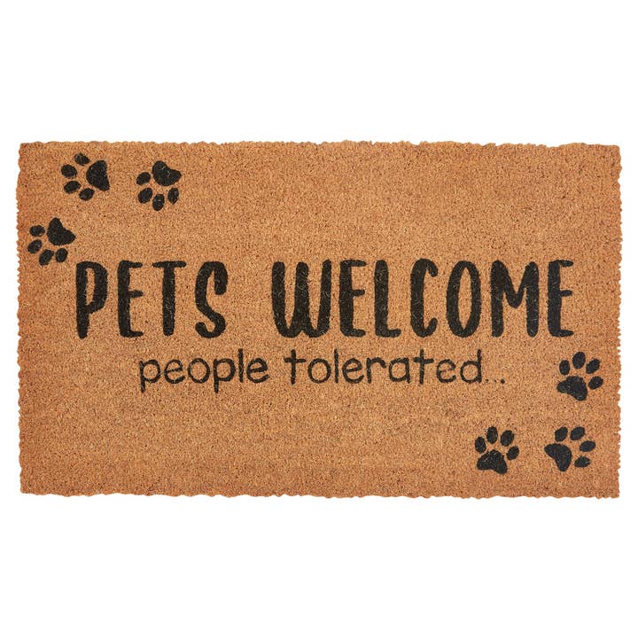 Felpudo Pets Welcome (Tolerado por Personas) para venta al por mayor de Park Designs
