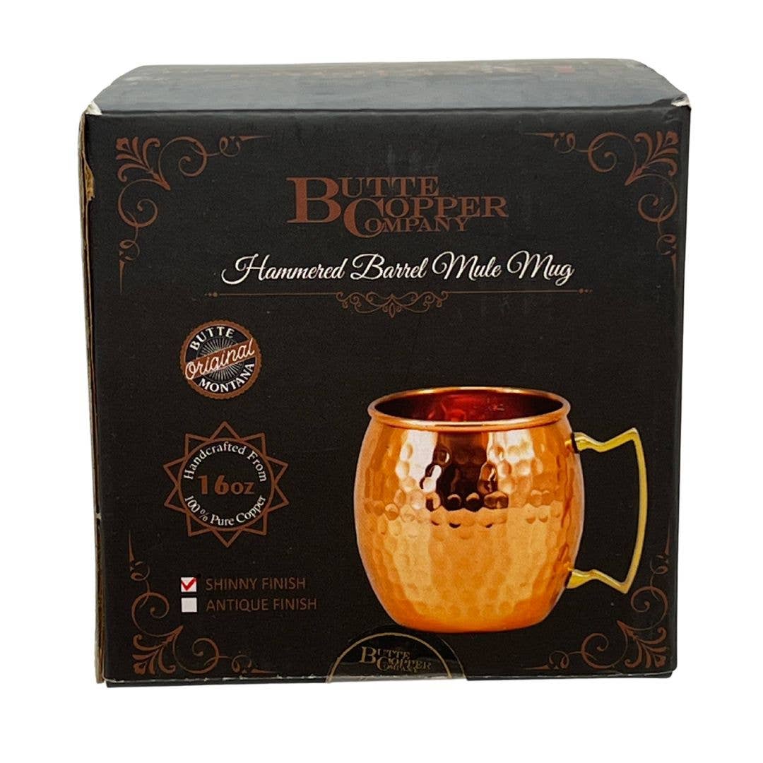 Butte Copper Company - Wholesale Coffee Mug - Shiny Hammered Copper Mug 16oz6
