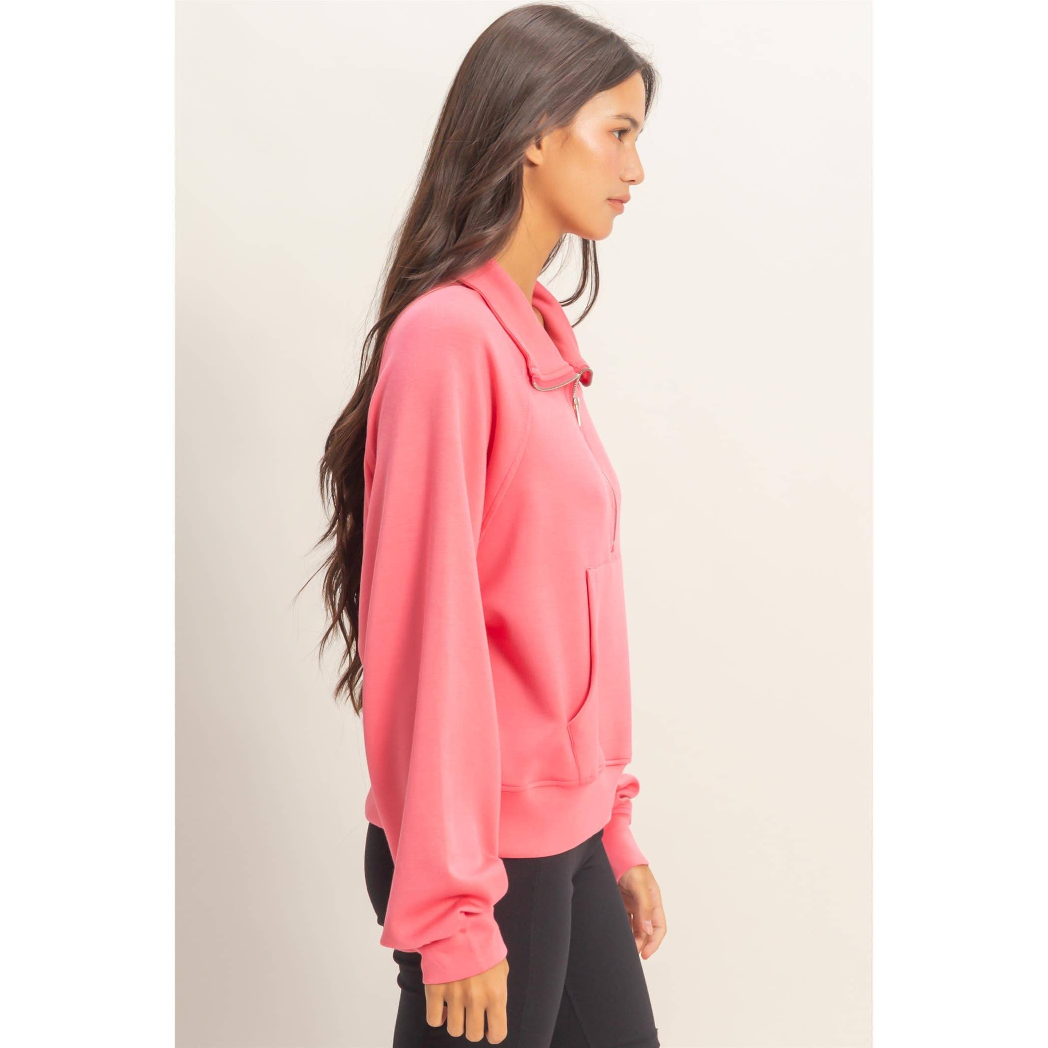 HYFVE - Wholesale Sweatshirt - Women's - Half-Zip Collar Pullover19