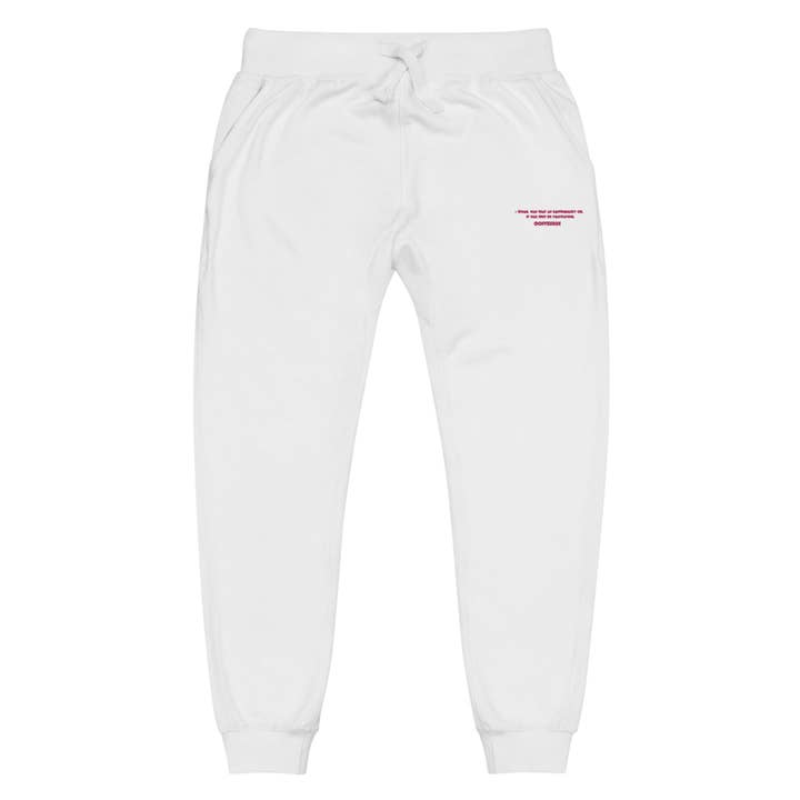 Calça de moletom de lã Athleisure bordada unissex por atacado de Coffeebre