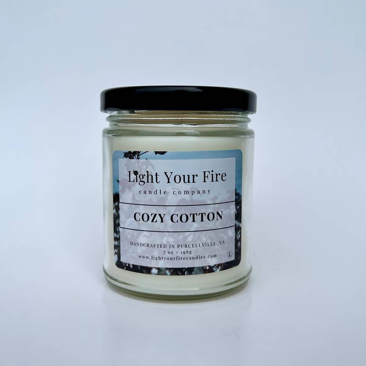 Cozy Cotton Candle for wholesale by Light Your Fire Candle Co