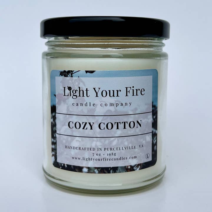 Light Your Fire Candle Co - Wholesale Jar/Filled Candle - Cozy Cotton Candle0