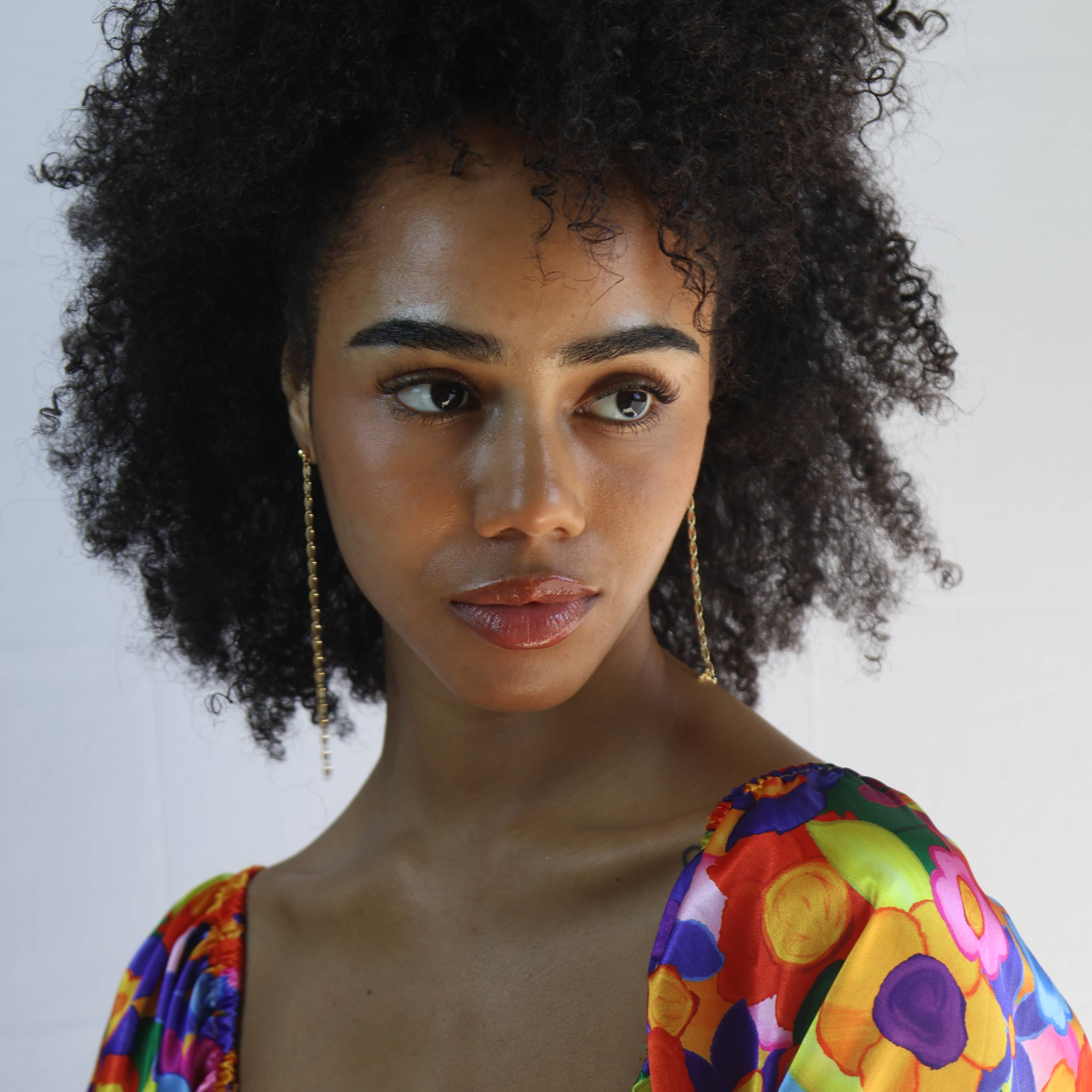 GoldFi - Wholesale Dangle Earrings - 18k Gold Filled Detailed Chain Drop Earrings3