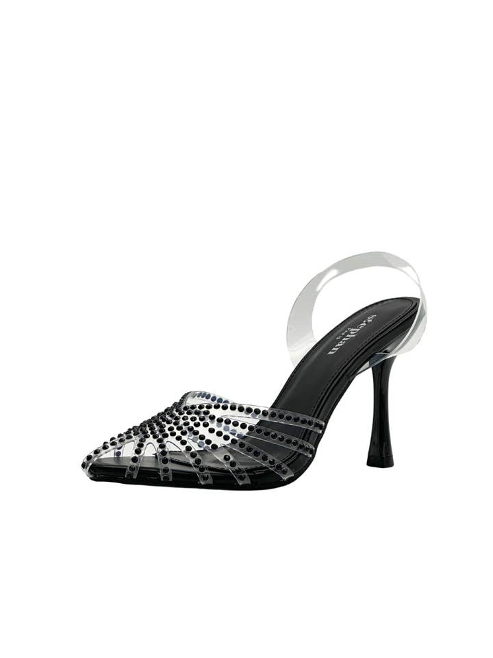 Stephan Paris - Venta al por mayor Zapatos de tacón - Mujer - Mulas con tacones transparentes UC-163