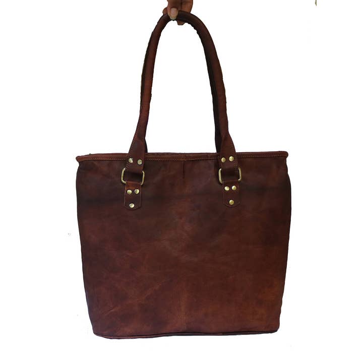 Leather Tote Bag For Women with Zipper Closure 13X16 Inch. for wholesale by Anuent