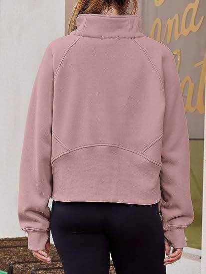 Queen Fashion - Wholesale Blouse - Women's - dove funnel neck half zip26