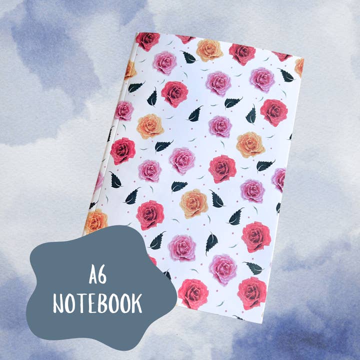 A6 Roses Notebook for wholesale by Write Your Story