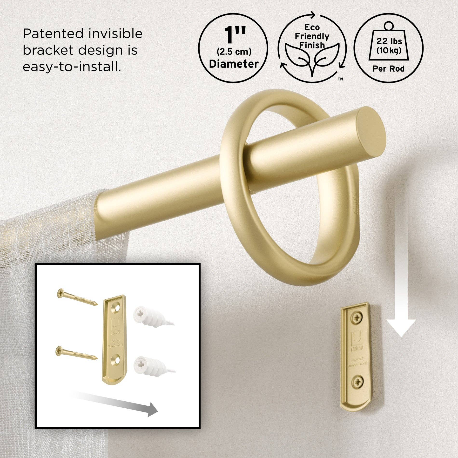 Umbra - Wholesale Curtain Rod - Ringlet Curtain Rod16