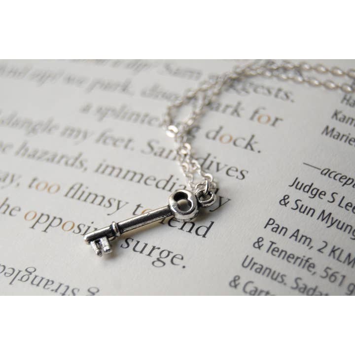 Enchanted Leaves - Wholesale Pendant/Charm Necklace - 18" Teeny Tiny Skeleton Key Necklace3