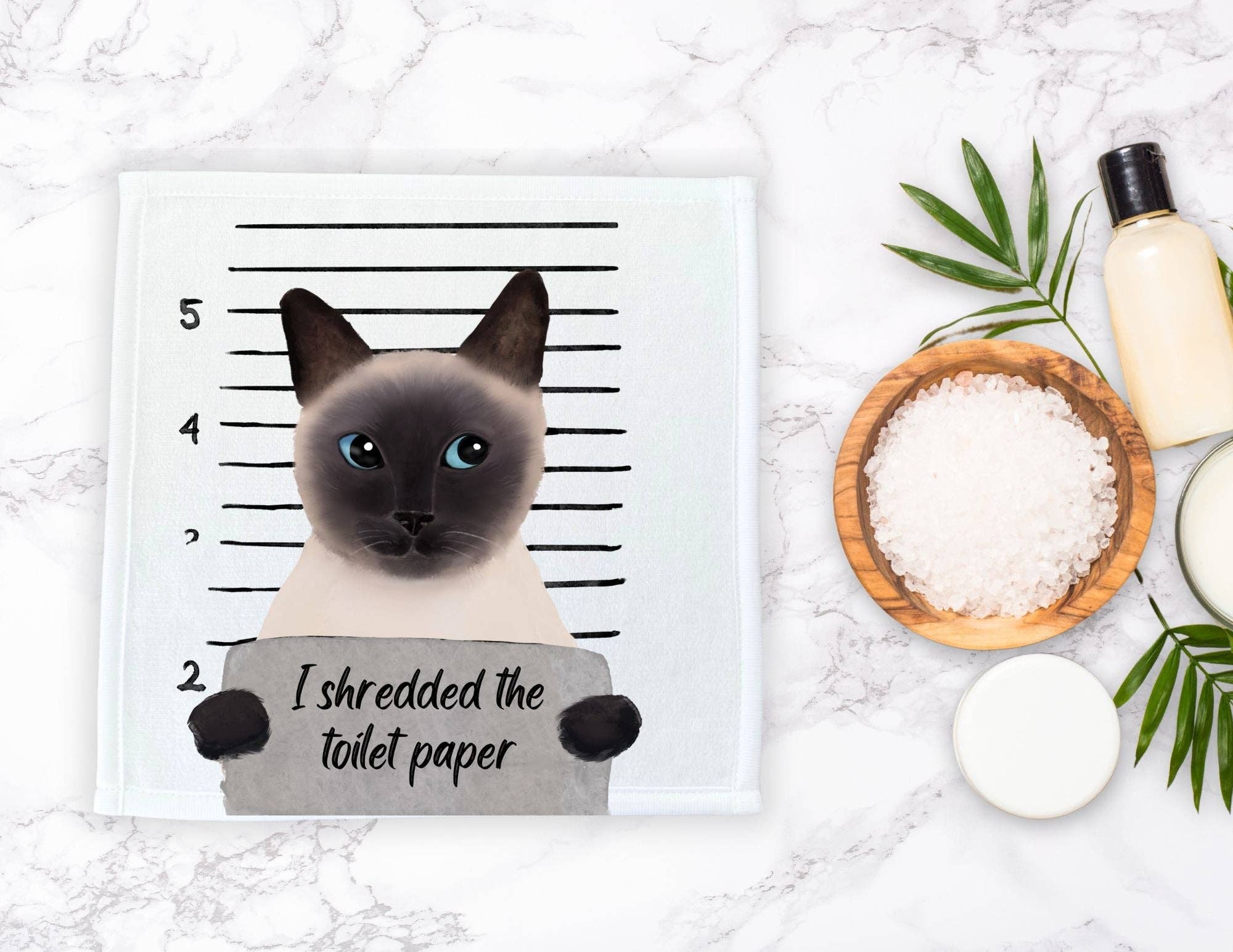 MerikaArt – wholesale Wash cloth – Siamese Cat Washcloth5