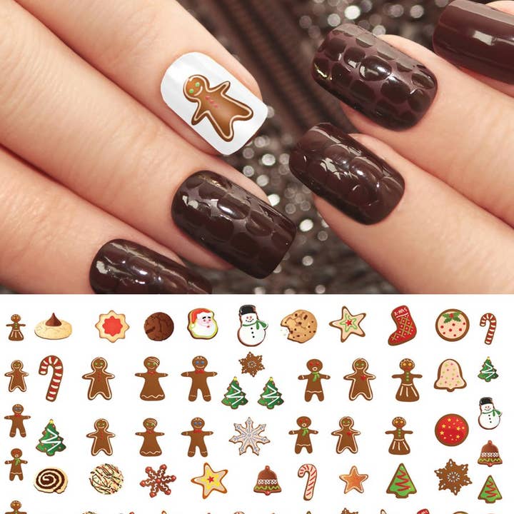 Moon Sugar Decals - Wholesale Nail Art/Decal - Christmas Gingerbread Man/Cookies Nail Art