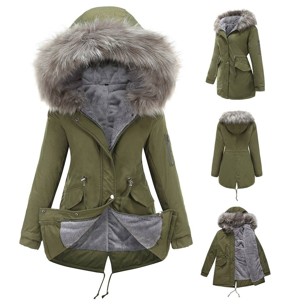 Marayn - Wholesale Coat - Women's - Warm Hooded MidLength Padded Parka Coat  Winter 202543