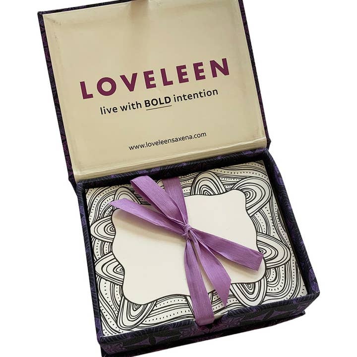 LOVELEEN®️ - Wholesale Stationery/Notecard Set - 'Infinite Potential' Note Card Box (w/ 100 coloring note cards)1